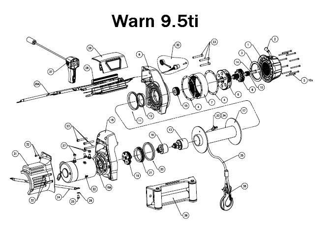 Warn Winch 2500 Parts Diagram